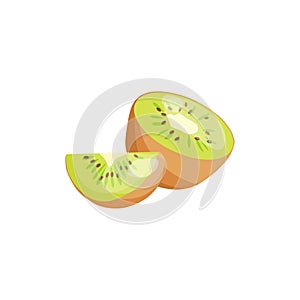 Vector illustration of a kiwi. Source of vitamin C and B photo